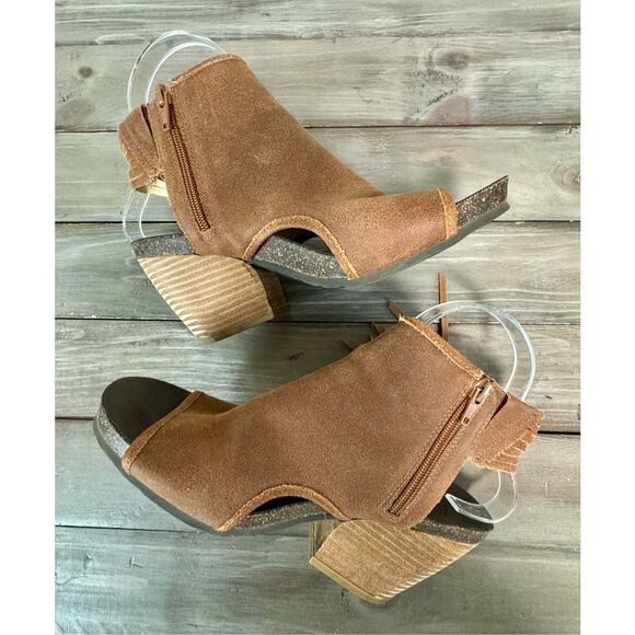 Otbt Shoes Otbt Free Spirit Leather Open Toe Bootie Sandals Fringe Size‎ 8 - Picture 6 of 11